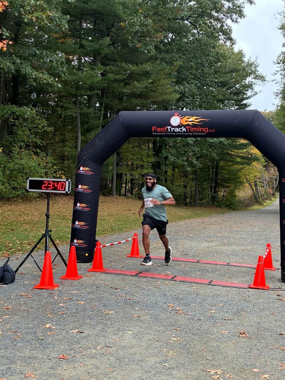 Crossing the finish line
