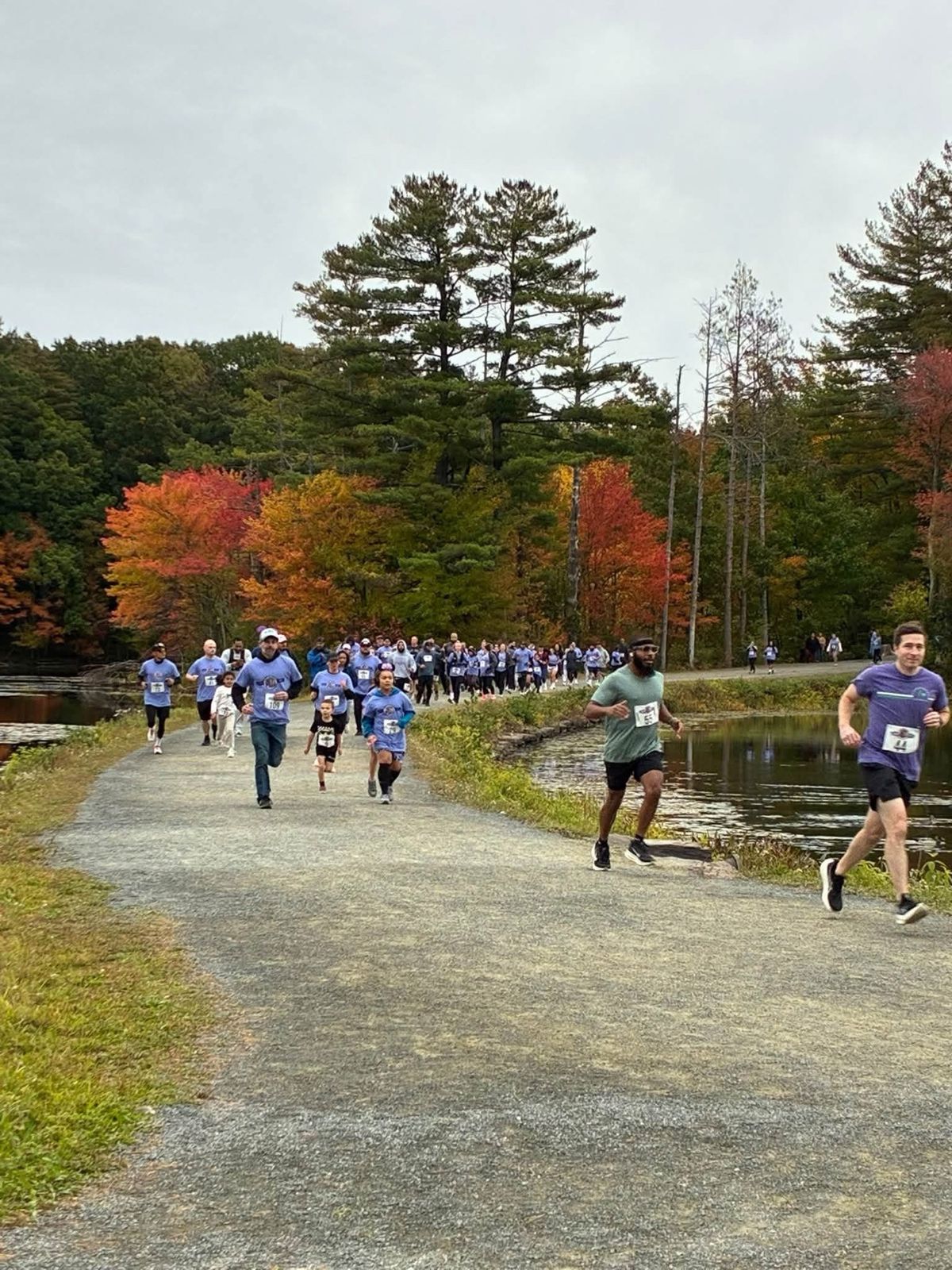 With the pack on the reservoir path